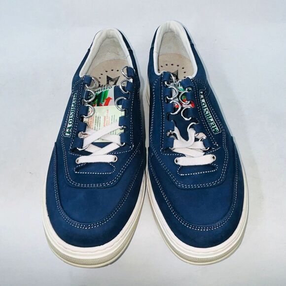 MEPHISTO MEN MATCH ATHLETIC PADDED COMFORTABLE LACE LEATHER SNEAKER NAVY SIZE 8 main image 5